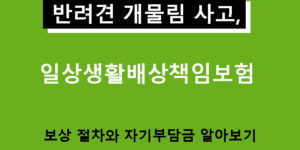 반려견 개물림 사고, 일상생활배상책임보험 보상 절차와 자기부담금 알아보기