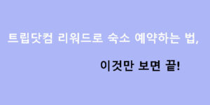 트립닷컴 리워드로 숙소 예약하는 법, 이것만 보면 끝!