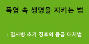 폭염 속 생명을 지키는 법: 열사병 초기 징후와 응급 대처법