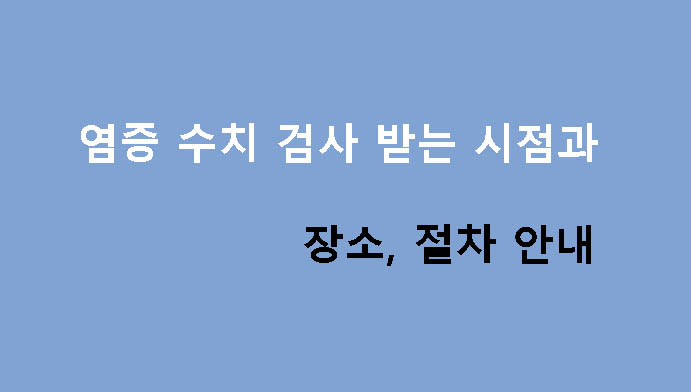 염증 수치 검사 받는 시점과 장소, 절차 안내