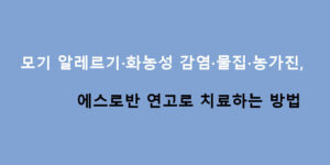모기 알레르기·화농성 감염·물집·농가진, 에스로반 연고로 치료하는 방법