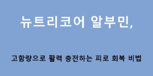 뉴트리코어 알부민, 고함량으로 활력 충전하는 피로 회복 비법