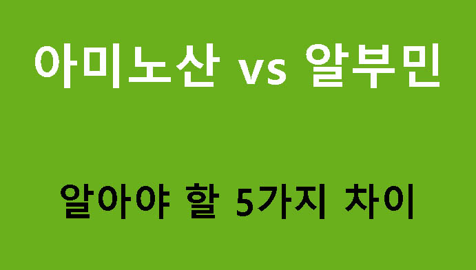 아미노산 vs 알부민, 꼭 알아야 할 5가지 차이