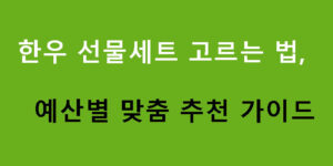 한우 선물세트 고르는 법, 예산별 맞춤 추천 가이드