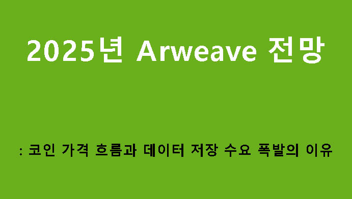 2025년 Arweave 전망: 코인 가격 흐름과 데이터 저장 수요 폭발의 이유