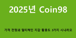 2025년 Coin98 가격 전망과 멀티체인 지갑 활용도 3가지 시나리오