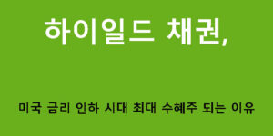 하이일드 채권, 미국 금리 인하 시대 최대 수혜주 되는 이유