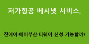 저가항공 베시넷 서비스(유아용 침대), 진에어·에어부산·티웨이 신청 가능할까?