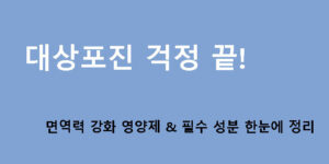 대상포진 걱정 끝! 면역력 강화 영양제 & 필수 성분 한눈에 정리