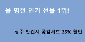 올 명절 인기 선물 1위! 상주 반건시 곶감세트 35% 할인