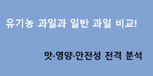 유기농 과일과 일반 과일 비교! 맛·영양·안전성 전격 분석
