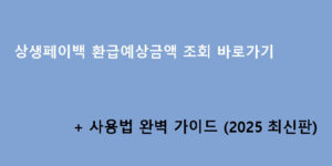 상생페이백 환급예상금액 조회 바로가기 + 사용법 완벽 가이드 (2025 최신판)