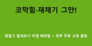 코막힘·재채기 그만! 환절기 알레르기 비염 예방법 + 정부 무료 교육 꿀팁