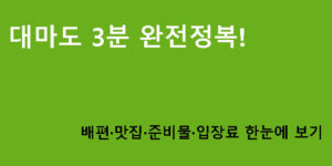 대마도 3분 완전정복! 배편·맛집·준비물·입장료 한눈에 보기