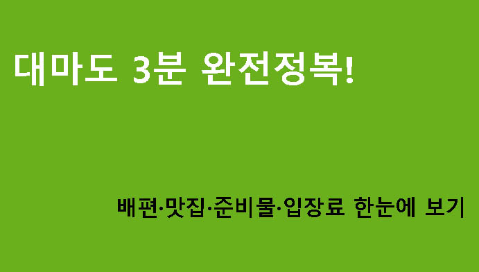 대마도 3분 완전정복! 배편·맛집·준비물·입장료 한눈에 보기