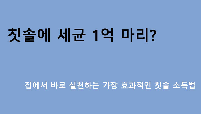 칫솔에 세균 1억 마리? 집에서 바로 실천하는 가장 효과적인 칫솔 소독법