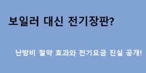 보일러 대신 전기장판? 난방비 절약 효과와 전기요금 진실 공개!