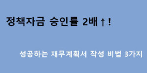 정책자금 승인률 2배↑! 성공하는 재무계획서 작성 비법 3가지