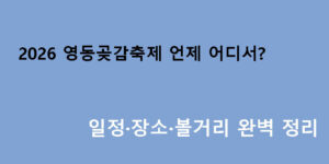 2026 영동곶감축제 언제 어디서? 일정·장소·볼거리 완벽 정리