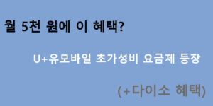 월 5천 원에 이 혜택? U+유모바일 초가성비 요금제 등장 (+다이소 혜택)