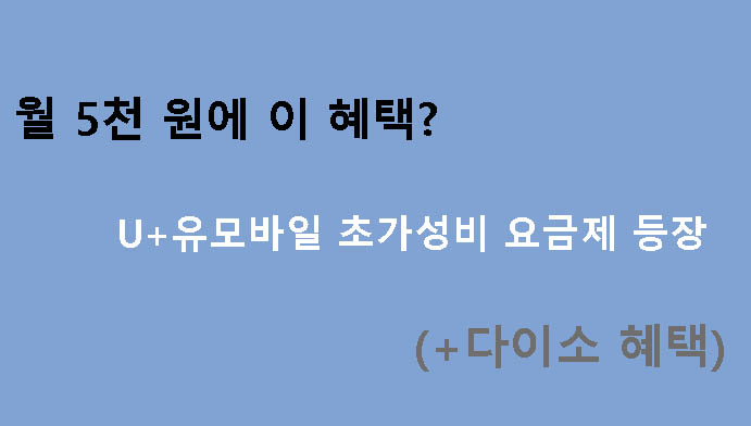 월 5천 원에 이 혜택? U+유모바일 초가성비 요금제 등장 (+다이소 혜택)