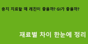 충치 치료할 때 레진이 좋을까? GI가 좋을까? 재료별 차이 한눈에 정리