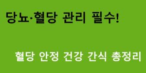 당뇨·혈당 관리 필수! 혈당 안정 건강 간식 총정리