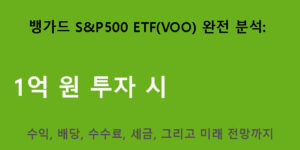 뱅가드 S&P500 ETF(VOO) 완전 분석: 1억 원 투자 시 수익, 배당, 수수료, 세금, 그리고 미래 전망까지