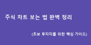 주식 차트 보는 법 완벽 정리 (초보 투자자를 위한 핵심 가이드)