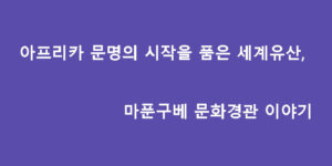 아프리카 문명의 시작을 품은 세계유산, 마푼구베 문화경관 이야기