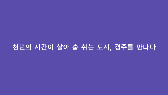 천년의 시간이 살아 숨 쉬는 도시, 경주를 만나다
