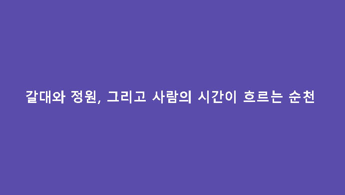 갈대와 정원, 그리고 사람의 시간이 흐르는 순천