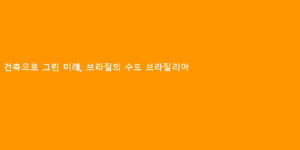 건축으로 그린 미래, 브라질의 수도 브라질리아