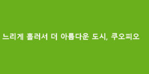 느리게 흘러서 더 아름다운 도시, 쿠오피오